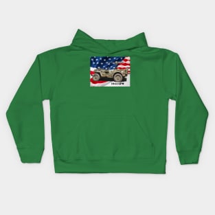 1944 GPW w/American flag Kids Hoodie